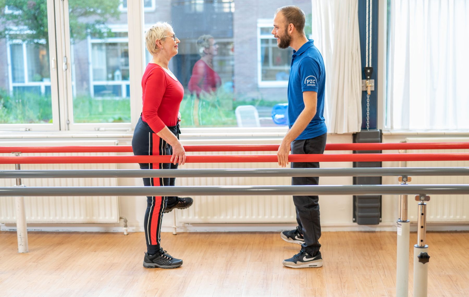 CH Fitnesszaal Mw De Kok Thijs Meesters Balkoefening 2 PZC Dordrecht-fysiotherapie