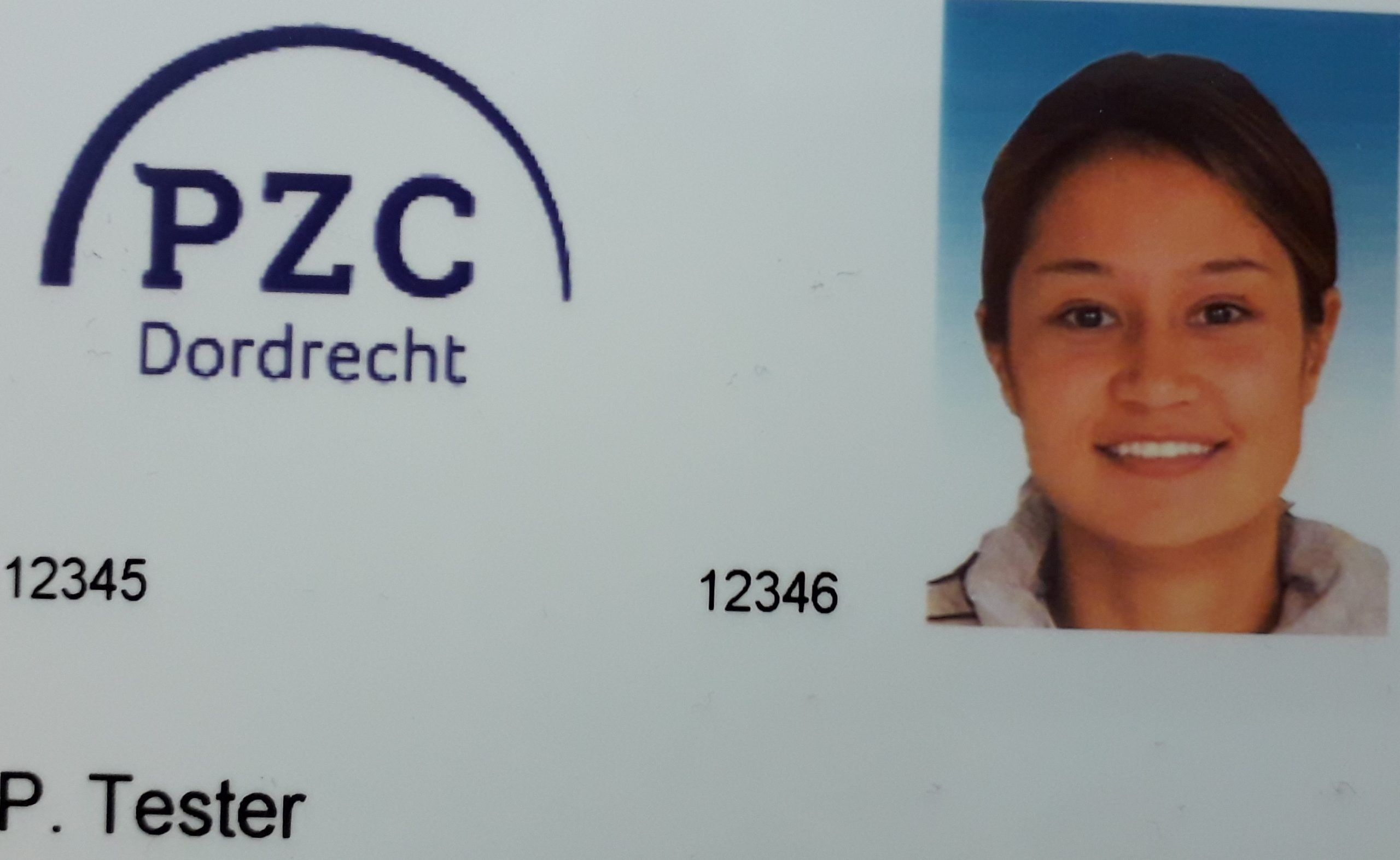 Voorbeeldpas Uitgesneden PZC Dordrecht-voorbeeld PZC-pas